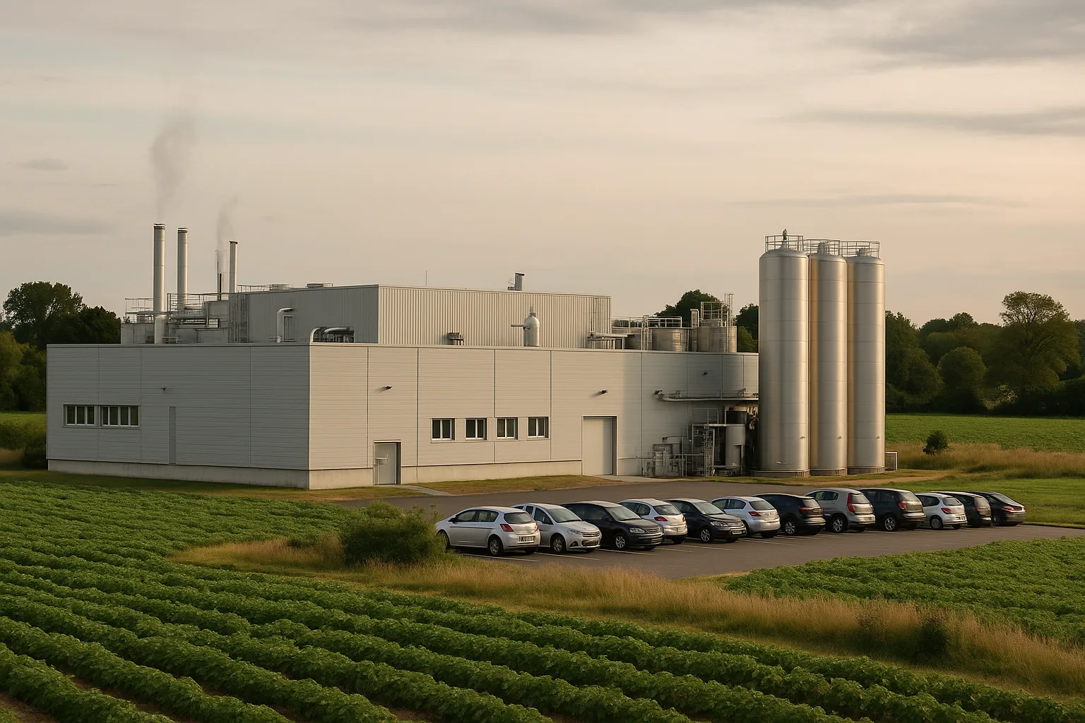 Usine agroalimentaire moderne en Bretagne
